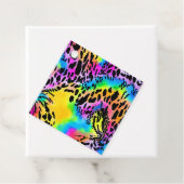 Colorful Animal Print Patroon Bedankjes Labels (In situ)