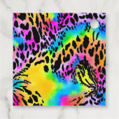Colorful Animal Print Patroon Bedankjes Labels (Achterkant)