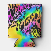 Colorful Animal Print Patroon Blikjeskoeler (Voorkant)