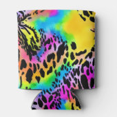 Colorful Animal Print Patroon Blikjeskoeler (Achterkant)