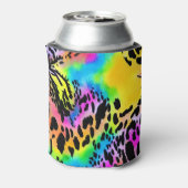 Colorful Animal Print Patroon Blikjeskoeler (Blikje Achterkant)