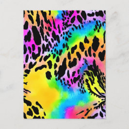 Colorful Animal Print Patroon Briefkaart