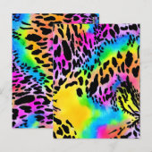 Colorful Animal Print Patroon Briefkaart (Voorkant / Achterkant)