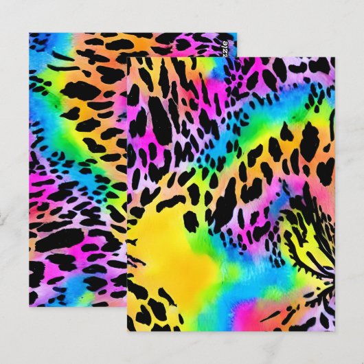 Colorful Animal Print Patroon Briefkaart (Voorkant / Achterkant)