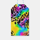 Colorful Animal Print Patroon Cadeaulabel (Achterkant)