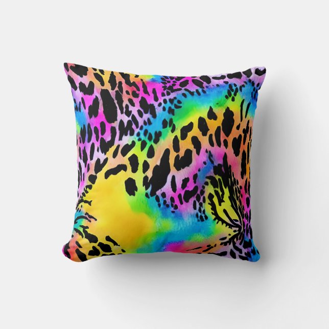 Colorful Animal Print Patroon Kussen (Voorkant)