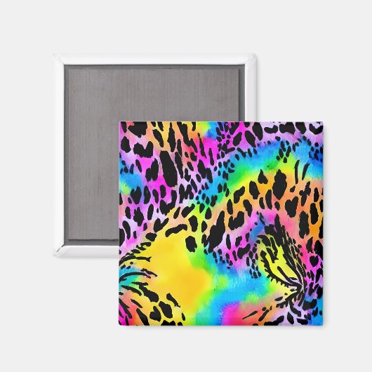 Colorful Animal Print Patroon Magneet (Voorkant / Achterkant)