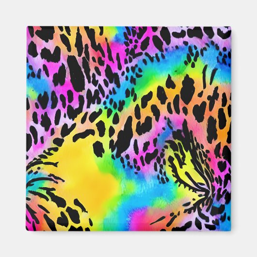 Colorful Animal Print Patroon Magneet (Voorkant)