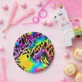 Colorful Animal Print Patroon Papieren Bordje (Feest)