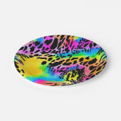 Colorful Animal Print Patroon Papieren Bordje (Gekanteld)