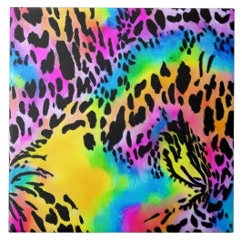 Colorful Animal Print Patroon Tegeltje