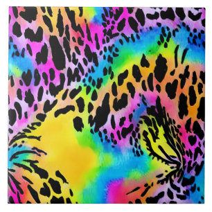 Colorful Animal Print Patroon Tegeltje