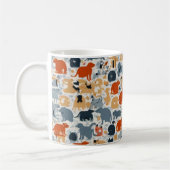 "Colorful Animal Silhouette Pattern Mug Koffiemok (Links)