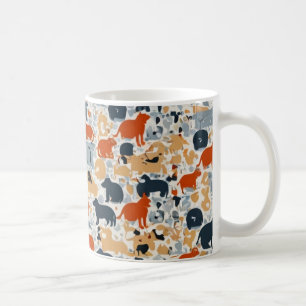 "Colorful Animal Silhouette Pattern Mug Koffiemok