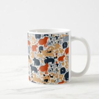 "Colorful Animal Silhouette Pattern Mug Koffiemok