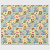 Colorful animal-themed wrapping paper cadeaupapier (Vlak)