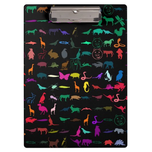 Colorful Animals Pattern Klembord (Voorkant)