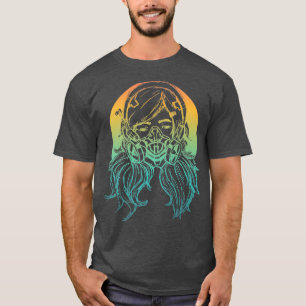 Colorful Anime Girl met Gas Mask Premium T-Shirt