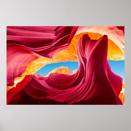 Colorful Antelope Canyonabstract, natuur, achtergr Poster (Voorkant)