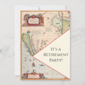 Colorful Antiek Map Retirement Party Kaart (Voorkant)