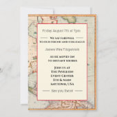 Colorful Antiek Map Retirement Party Kaart (Achterkant)