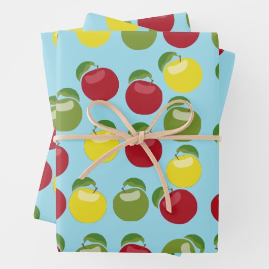 Colorful Apples Patroon Inpakpapier Vel (In situ)