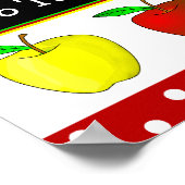 Colorful Apples School Classroom Rules Poster (Hoek)