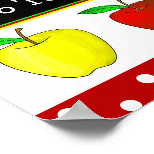 Colorful Apples School Classroom Rules Poster (Hoek)