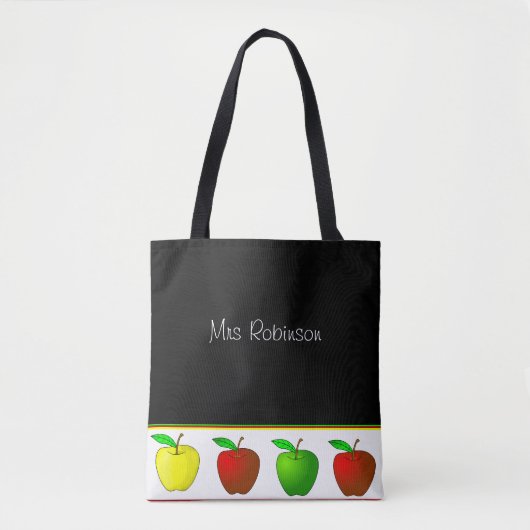 Colorful Apples Teachers Canvas tas (Voorkant)