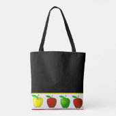 Colorful Apples Teachers Canvas tas (Achterkant)