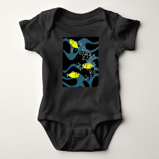 Colorful Aquarium Fish Animal Motifs Romper (Voorkant)