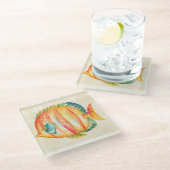 Colorful Aquarium Fish Glazen Onderzetter (Schuin)