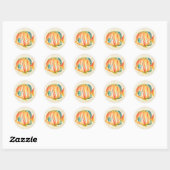 Colorful Aquarium Fish Ronde Sticker (Vel)