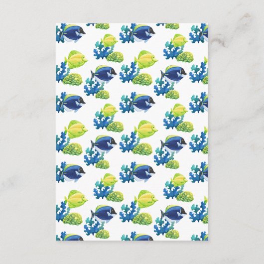 Colorful Aquarium Informatiekaartje (Achterkant)