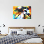 Colorful Arabian Horse Canvas Afdruk (Insitu (Slaapkamer))