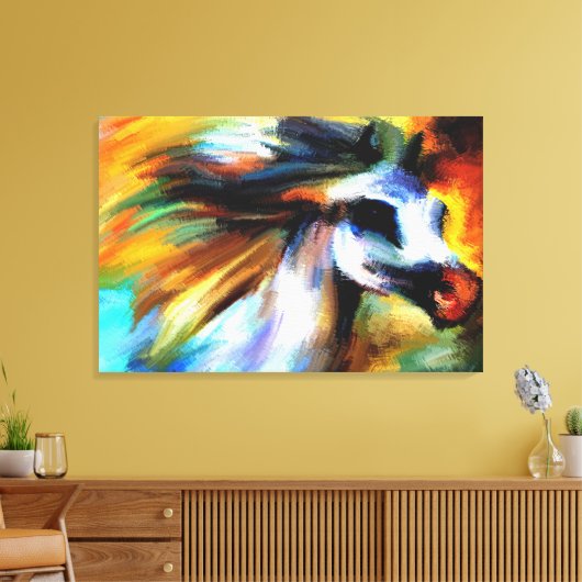 Colorful Arabian Horse Canvas Afdruk (Insitu (Woonkamer))