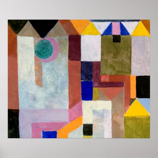 Colorful Architecture (1917) door Paul Klee Poster (Voorkant)