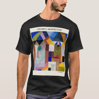 COLORFUL ARCHITECTUUR VAN PAUL KLEE, Abstracte vin T-shirt