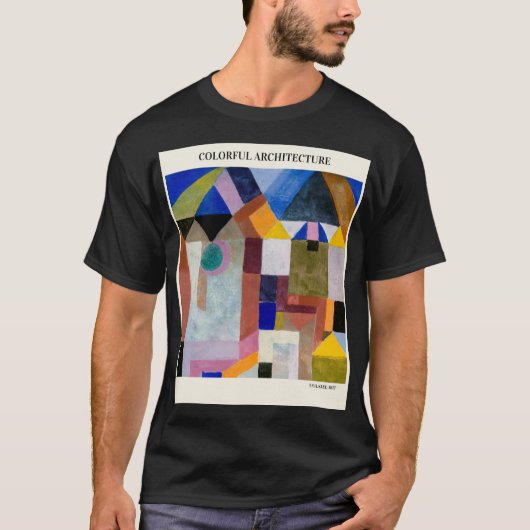 COLORFUL ARCHITECTUUR VAN PAUL KLEE, Abstracte vin T-shirt (Voorkant)