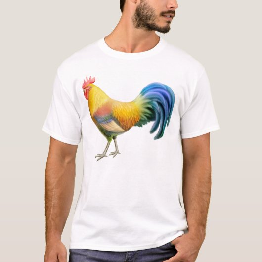 Colorful Ardenner Rooster T-Shirt (Voorkant)