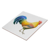 Colorful Ardenner Rooster Tile Tegeltje (Zijkant)