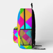 Colorful Argyle Pattern Bedrukte Rugzak (Rechts)
