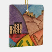Colorful Arizona Desert Kerstmis Art Keramisch Ornament (Rechts)