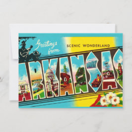Colorful Arkansas Greeting Moving Announcement Feestdagenkaart