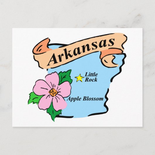 Colorful Arkansas Map Gifts and T - shirts Briefkaart (Voorkant)