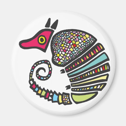 Colorful Armadillo Magnet (Voorkant)