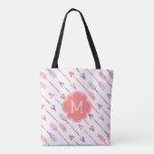 Colorful Arrows Pattern Monogramed Tote Bag (Achterkant)