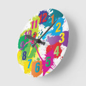 Colorful Art Clock Ronde Klok (Hoek)