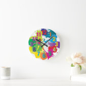 Colorful Art Clock Ronde Klok (Huis)