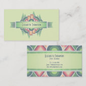 Colorful Art Deco Event Planner Visitekaartje (Voorkant / Achterkant)